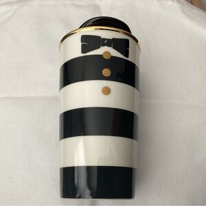 Starbucks 2013 ALICE & OLIVIA black and white Tuxedo Tumbler.  Pre-owned.